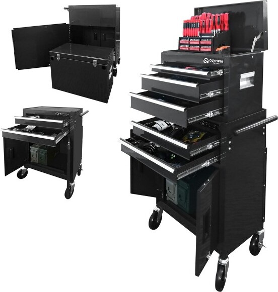 Olympia Tools OlympiaTools20-InchRollingToolCabinetwith5DrawersLockingStorage