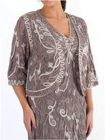 Thumbnail for your product : House of Fraser Chesca Mink Ombre Cornelli Stretch Lace Bolero