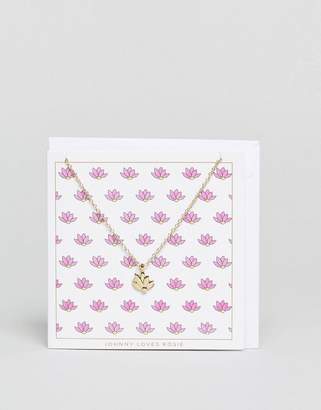 Johnny Loves Rosie Lotus Giftcard Necklace
