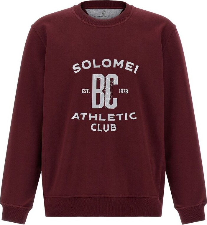 Brunello Cucinelli Slogan Printed Crewneck Sweatshirt