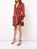 Thumbnail for your product : Zimmermann satin wrap mini dress