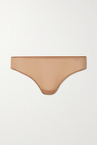 Thumbnail for your product : SKIMS Mesh Built Up Thong - Sienna
