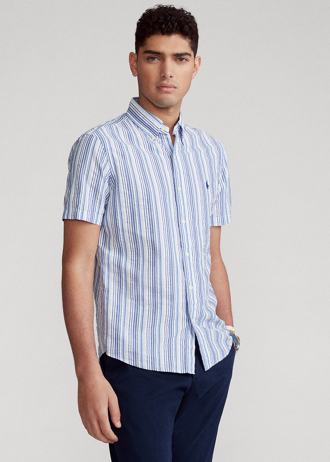 classic fit seersucker shirt
