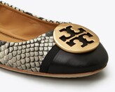 Thumbnail for your product : Tory Burch Minnie Cap-Toe Ballet Flat, Embossed Leather