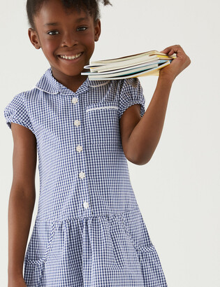 Marks and Spencer 2pk Girls' Cotton Gingham School Dresses (2-14 Yrs)