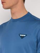Thumbnail for your product : Prada Logo Cotton Jersey T Shirt - Mens - Light Blue