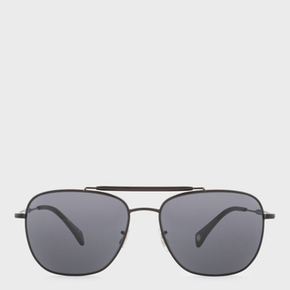 Paul Smith Semi-Matte Onyx And Grey 'Roark' Sunglasses