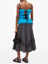 Thumbnail for your product : Molly Goddard Betsy Hand-smocked Tulle Top - Blue