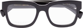 Gucci Eyewear Logo -Detail Square-Frame Glasses