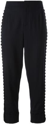 A.F.Vandevorst pinstripe cropped trousers - women - Lyocell/Virgin Wool - 34