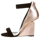 Thumbnail for your product : Pierre Hardy Suede & Water Snake Wedges w/ Tags