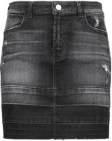 Thumbnail for your product : J Brand Leila Distressed Denim Mini Skirt