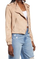 Thumbnail for your product : Blank NYC Faux Suede Moto Bomber