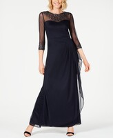 Thumbnail for your product : Alex Evenings Women's Illusion Embellished A-Line Gown