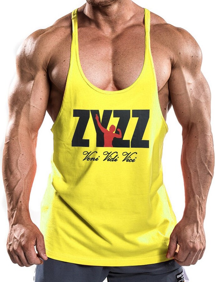 Alivebody Mens Bodybuilding Athletic Tank Top Sleeveless Gym Vest Cotton 
