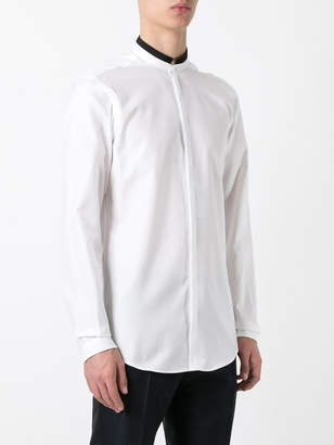 Dolce & Gabbana contrast mandarin collar shirt