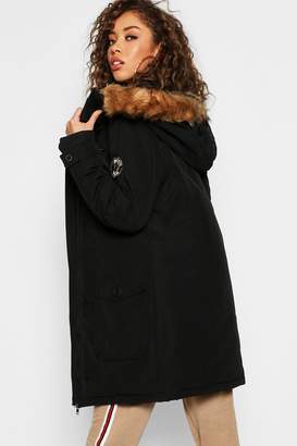 boohoo Arctic Padded Jacket with Faux Fur Trim