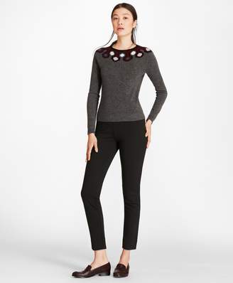 Brooks Brothers Geometric-Pattern Cashmere Sweater