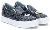 Thumbnail for your product : Chiara Ferragni Kids embellished slip-on sneakers