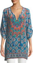 Thumbnail for your product : Tolani Colby Graphic-Print Silk Tunic