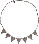 Thumbnail for your product : Saint Laurent Triangle Necklace in Oxidized Silver | FWRD