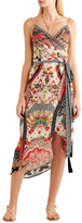 Thumbnail for your product : Camilla Asymmetric Crystal-embellished Printed Silk Crepe De Chine Wrap Dress