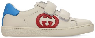 Gucci Leather Strap Sneakers