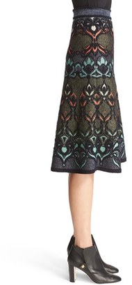 M Missoni Women's Metallic Jacquard Knit A-Line Skirt