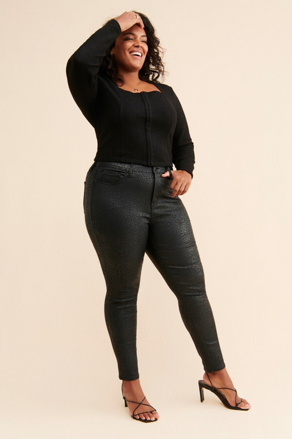 Black Coated Jeans Plus Size | Shop the world's largest collection of  fashion | ShopStyle