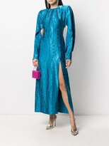 Thumbnail for your product : ATTICO Jacquard Ruched-Sleeve Dress