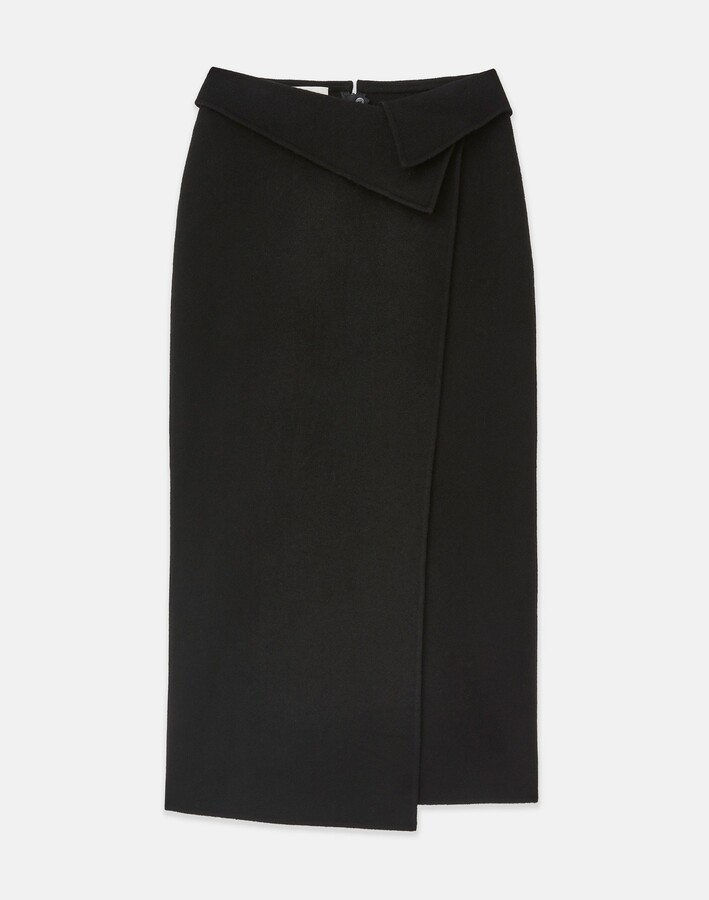 Plus Crepe Fold Over Waist Midi Skirt | boohoo