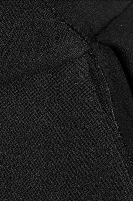 Alexander McQueen Double-breasted Wool And Silk-blend Peplum Coat - Black