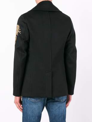 Alexander McQueen embroidered patch coat