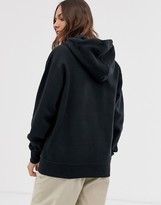 Thumbnail for your product : Nike mini swoosh oversized hoodie with pocket in black