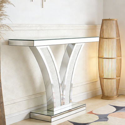 Latitude Run Mirrored Console Table Modern Entryway Table