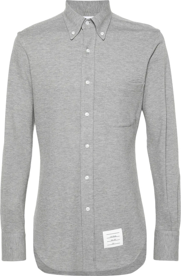 Thom Browne Mélange-Effect Piqué Shirt