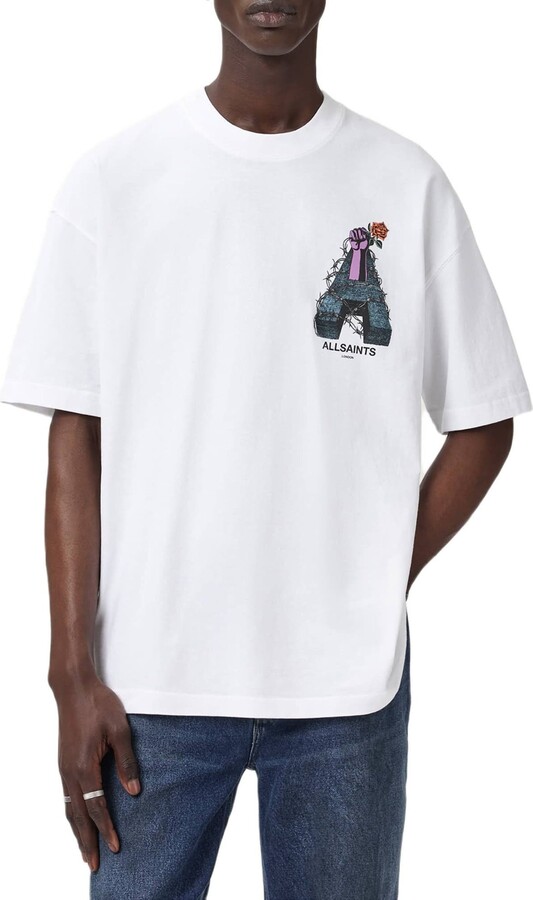 AllSaints Defiance Cotton Graphic T-Shirt