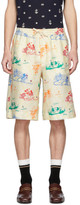 Thumbnail for your product : Gucci Off-White and Multicolor Linen Disney Edition Shorts