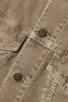 Thumbnail for your product : Denimist Moore Cropped Cotton-corduroy Jacket - Mushroom
