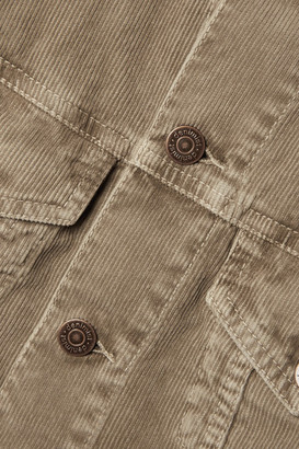 Denimist Moore Cropped Cotton-corduroy Jacket - Mushroom