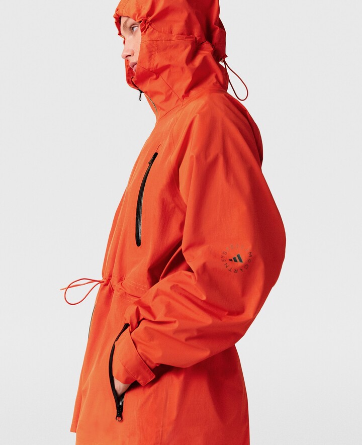 Stella McCartney TrueNature Hooded Rain Jacket, Woman, Active Red, Size: L