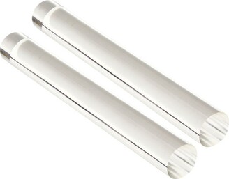 Clay Roller - 2-Pack Acrylic Rolling Pin, Rolling Clay Bar, Clear, Perfect Ceramics Clay Pottery Craft Tool, 1x1x8
