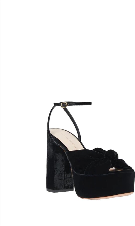 Roz Knot Platform Sandal In Black