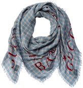 Thumbnail for your product : Gucci Logo Plaid Wool Scarf