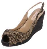 Thumbnail for your product : Valentino Lace Slingback Wedges