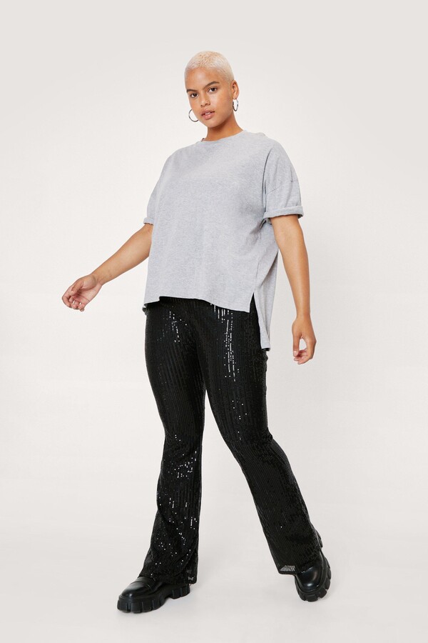 gold sequin pants plus size