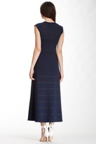 Thumbnail for your product : Cynthia Rowley Embellished Stripe V-Neck Dress