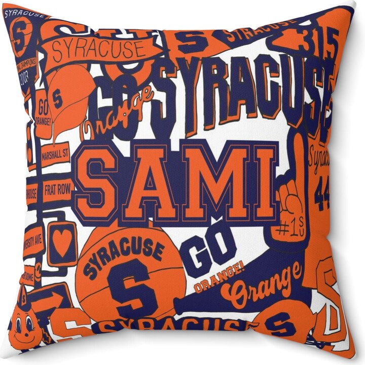 College Throw Pillow For Any School Or University | Custom Personalized Dorm Room Decor Bed Party Acceptance Gift