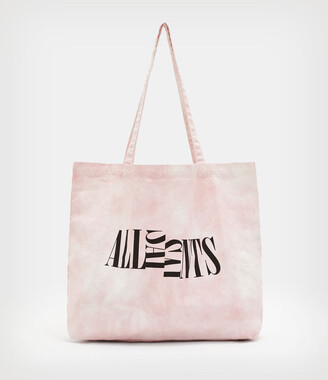 AllSaints Split Oppose Tie Dye Tote Bag | Size One Size | White Urulu Pink