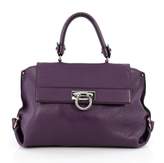 Purple Leather Handbag 